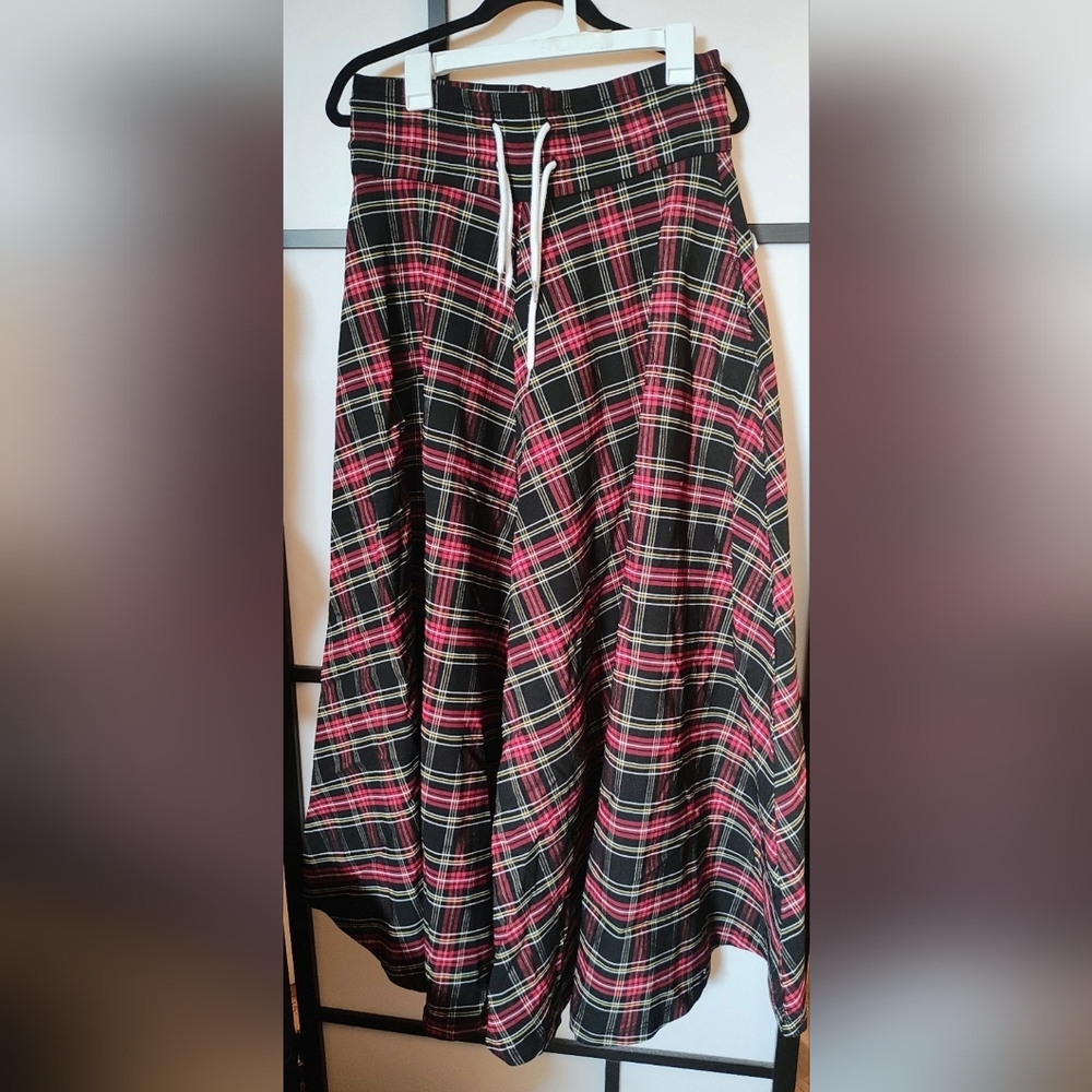 Plaid Pink and Black Women's Skirt